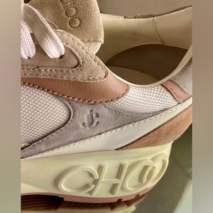 Jimmy Choo euro 40 fit more like a 8-8 1/2 have a chunky sole ,great condition.